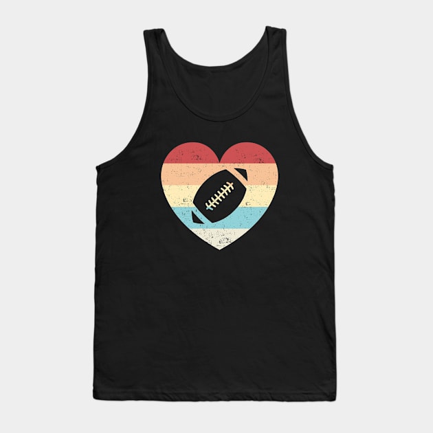 Football Distressed Love Heart Tank Top by thriftjd